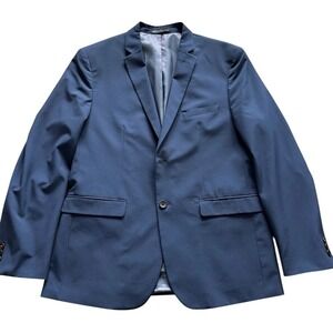 Perry Ellis Mens Suit Jacket Blazer 42S Blue Modern Fit‎